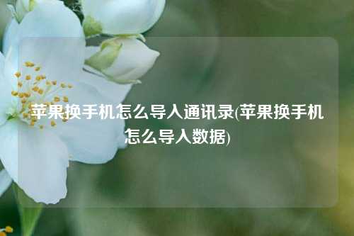 苹果换手机怎么导入通讯录(苹果换手机怎么导入数据)