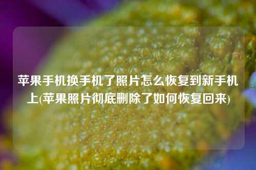 苹果手机换手机了照片怎么恢复到新手机上(苹果照片彻底删除了如何恢复回来)