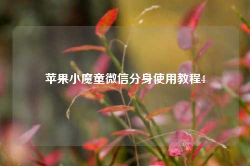 苹果小魔童微信分身使用教程4