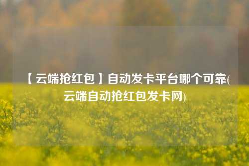 【云端抢红包】自动发卡平台哪个可靠(云端自动抢红包发卡网)