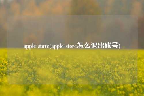 apple store(apple store怎么退出账号)