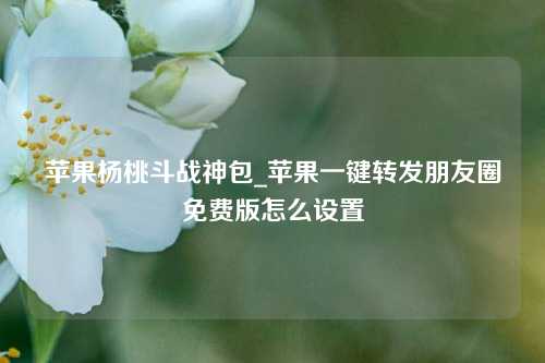 苹果杨桃斗战神包_苹果一键转发朋友圈免费版怎么设置