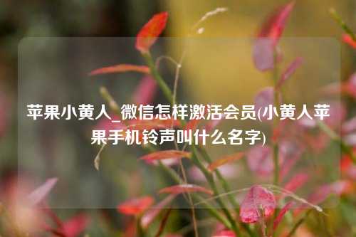 苹果小黄人_微信怎样激活会员(小黄人苹果手机铃声叫什么名字)