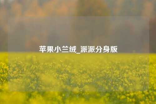 苹果小兰绒_派派分身版