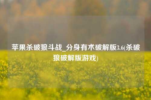 苹果杀破狼斗战_分身有术破解版3.6(杀破狼破解版游戏)