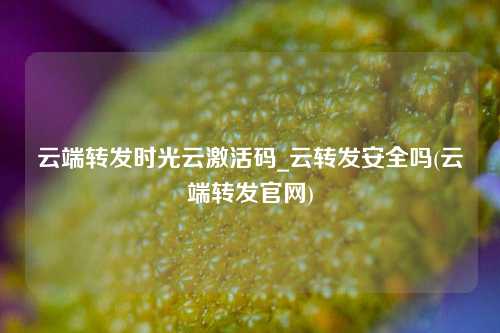 云端转发时光云激活码_云转发安全吗(云端转发官网)