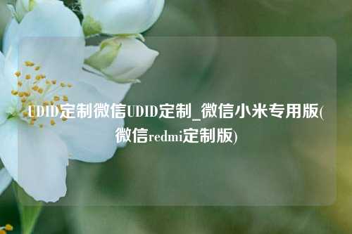 UDID定制微信UDID定制_微信小米专用版(微信redmi定制版)