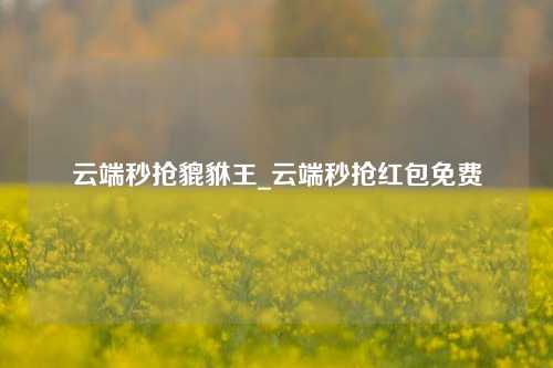 云端秒抢貔貅王_云端秒抢红包免费