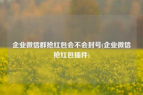 企业微信群抢红包会不会封号(企业微信抢红包插件)