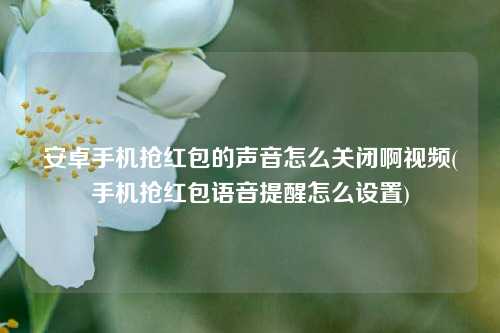 安卓手机抢红包的声音怎么关闭啊视频(手机抢红包语音提醒怎么设置)